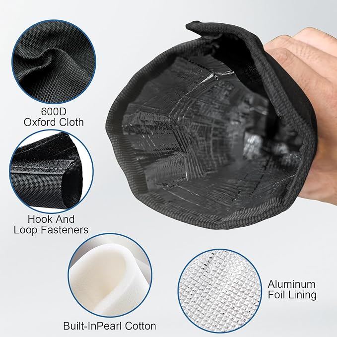 AC Pipe Cover Insulation Sleeve, 72x10.2in Universal HVAC Line Set Cover, Heavy-Duty 600D Oxford Waterproof with Reflective Foil, Prevents Freezing & Condensation for Mini Split/Heat Pump Lines