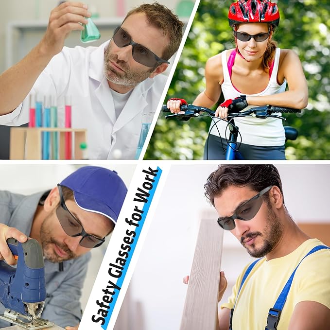 Safety Glasses for Men Women ANSI Z87.1 Safety Glasses Bulk Protective Eyewear Scratch-Resistant