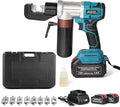 Electric Hydraulic Cable Lug Crimping Tool,12 AWG to 2/0 AWG Terminal,Cable,Wire Electric Crimper Tool Kit,Battery Crimp Tool Kits with 8 Dies