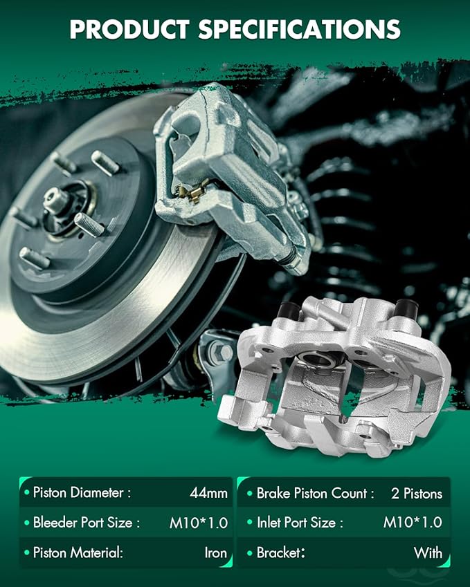 SCITOO 19B3257 Front Left Disc Brake Caliper w/Bracket Fit For Mercedes-Benz For E350 2006-2009,For Mercedes-Benz For R350 2006-2012,For Mercedes-Benz For R500 2006-2007, Double Pistons