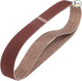 HARFINGTON 1 x 42 Inch Sanding Belts, 2 Pcs 80 Grits Aluminum Oxide Abrasive Belt Sander File Belt for Woodworking, Metal Polishing, Knife Sharpener