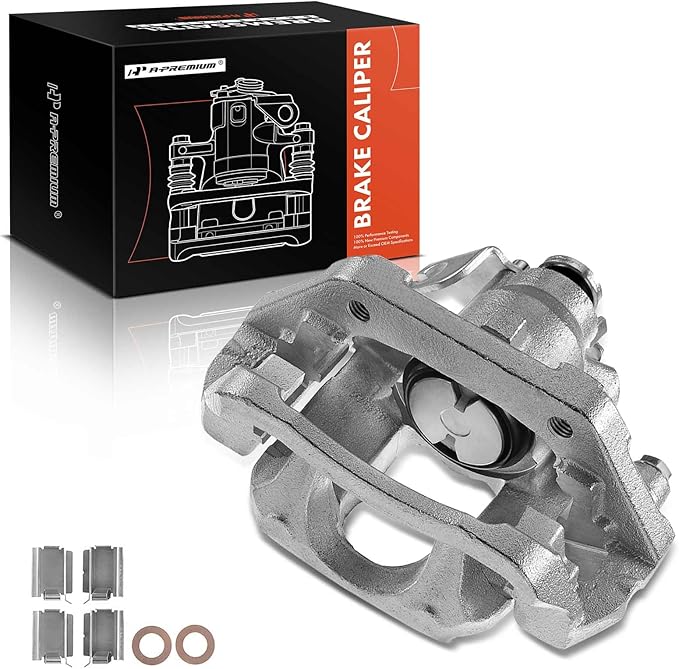 A-Premium Disc Brake Caliper Assembly with Bracket Compatible with Select Ford and Lincoln Models - Explorer 2011-2019, Flex/MKT 2010-2014, Taurus 2013-2019 - Rear Right Passenger Side