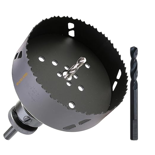 6 Inch Deep HSS Bi Metal Hole Saw Cutter with Arbor Heavy Duty Hole Saw Bit Cutting Depth 2.1” for Metal Thick Wood PVC Drywall Aluminum Big Slot New Sharp Teeth