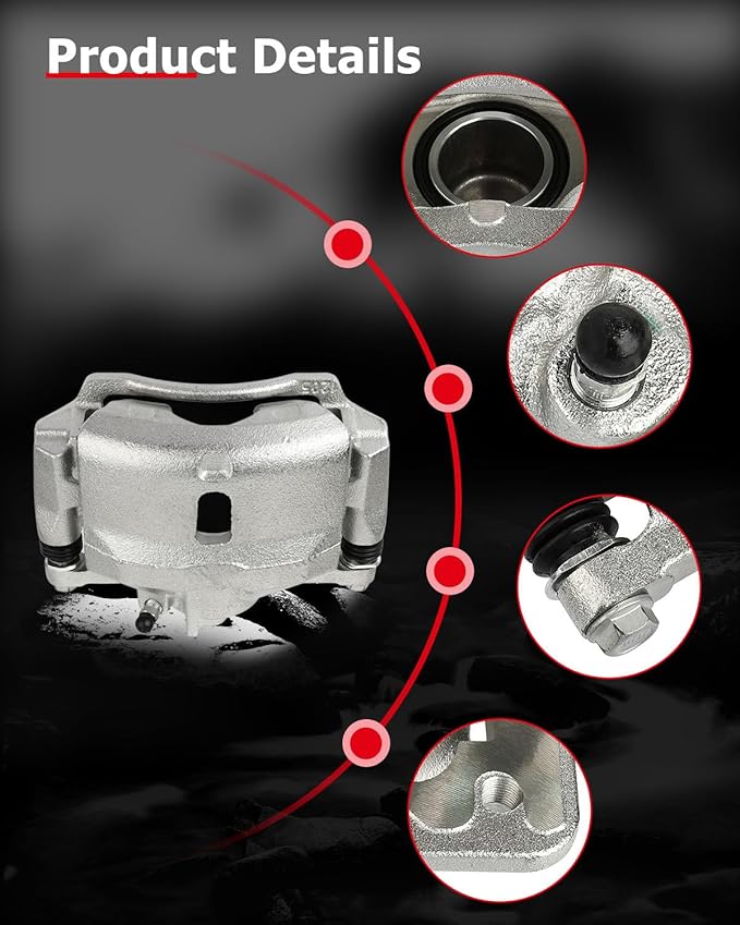 cciyu Front Left & Right Brake Calipers Assembly w/Bracket 19B1832 19B1833 1997-2000 For Acura For EL,1996-2011 For Honda For Civic,2010-2014 For Honda For Insight