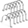 50Pcs M100 Stainless Steel Pipe Strap, 4 Inch Stainless Steel Clamp, Two Hole Strap, U Bracket Tube Clip for Water Pipes, Cables