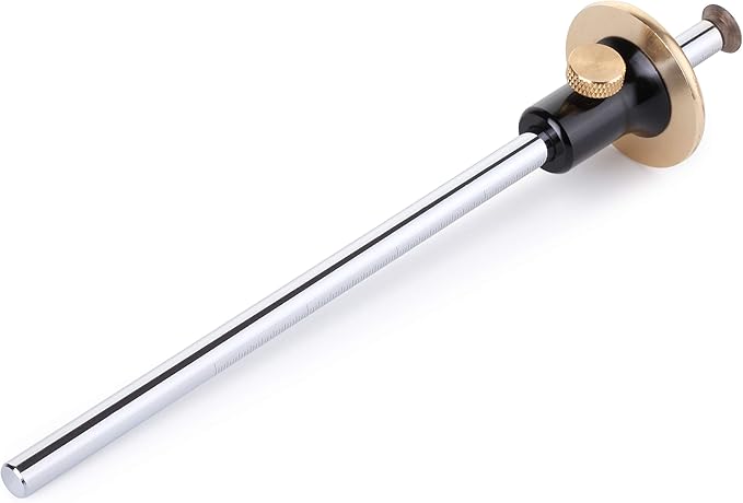 Mr. Pen Wheel Marking Gauge, 2 Extra Blades, Laser Engraved Graduations, Solid Brass Face, Adjustable