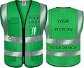 BeautyWill Custom Safety Vest Logo Class 2 High Visibility Reflevtive Vest Outdoor Protective Workwear