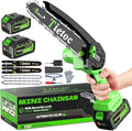 Tietoc Mini Chainsaw 8 inch Cordless with 2x 4000mAh Batteries, Battery Powerd Chain saw with Oiler, Lightweight Handheld Saw for Household & Garden, Gifts for Men, Dad, Husband, Gardener and DIYer