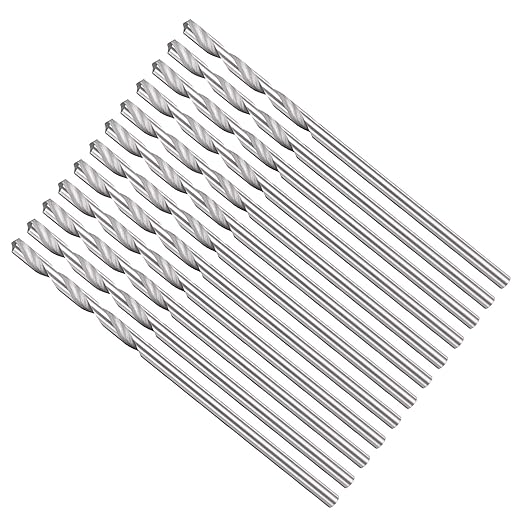 Drill Bit, 1/16" Cutting Diameter, 4241 HSS 118° Cutting Angle Uncoated Bright Versatile Jobber Bits - (Applications: for Drilling Plastic Wood Soft Metal), 12-Pieces