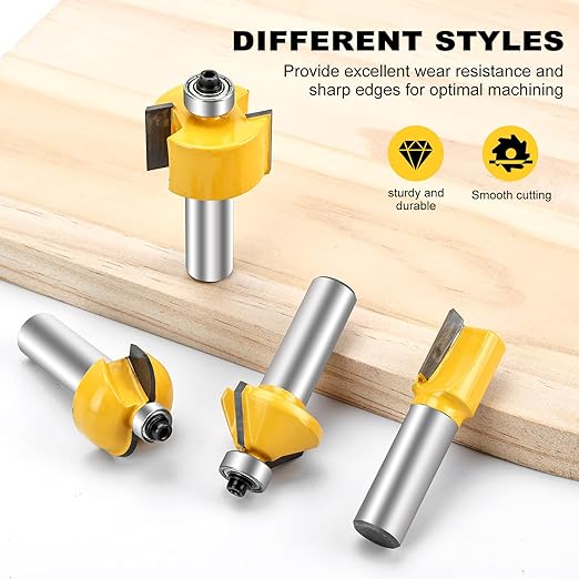 Router Bit Set of 40 Pieces Router bits 1/2 Inch Shank 40pcs Expert Router Bit Kit C3 Alloy Blade Router bits for Precision Carving and Versatile Applications