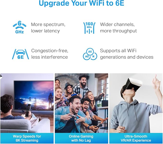 TP-Link Deco XE75 Pro AXE5400 Tri-Band WiFi 6E Mesh System - 2.5G WAN/LAN Port, Covers up to 5500 Sq.Ft, Replaces WiFi Router and Extender, AI-Driven Mesh, New 6GHz Band, 2-Pack