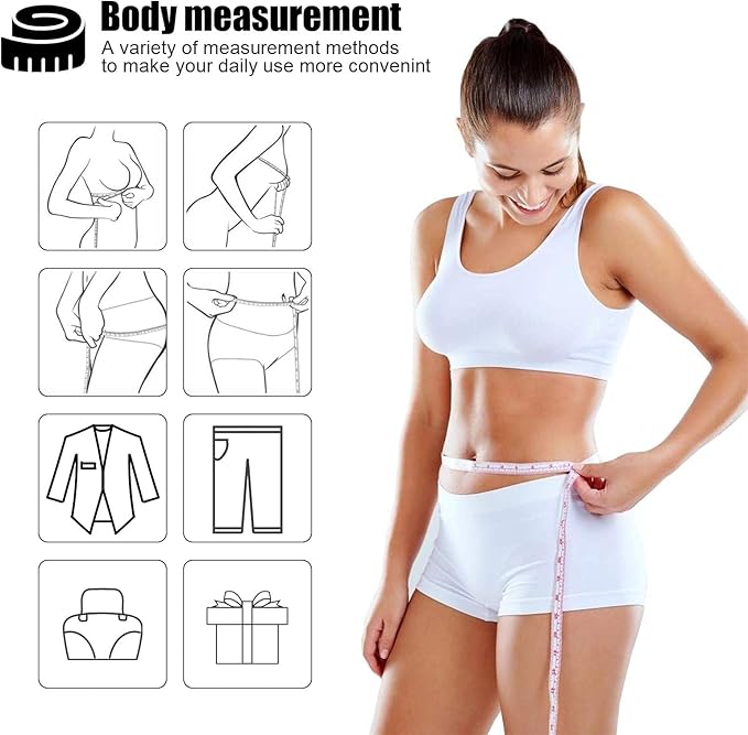 Tape Measure Body Measuring Tape, Retractable 60 Inch Soft Mini Measuring Tape, Small Sewing Fabric Tape Ruler for Cloth Waist Medical Nursing Craft(10 Pack)