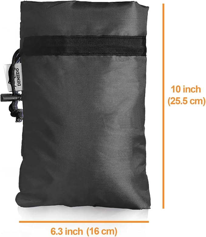 Enlarge Outdoor Faucet Cover for Winter Freeze Protection, 3M Thinsulate, 10"H x 6.3"W Hose Bib Covers for Wall Taps Outside, Waterproof & Frost Free Insulated Spigot Cover, 4 Pcs Faucet Socks - Black
