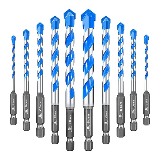 Masonry Drill Bit Set - Concrete Drill Bit Set for Glass/Brick/Plastic/Cement/Wood/Tile Hex Shank Drill Bits.