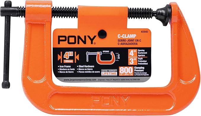 Pony Jorgensen 2640 C-Clamp, 4-Inch