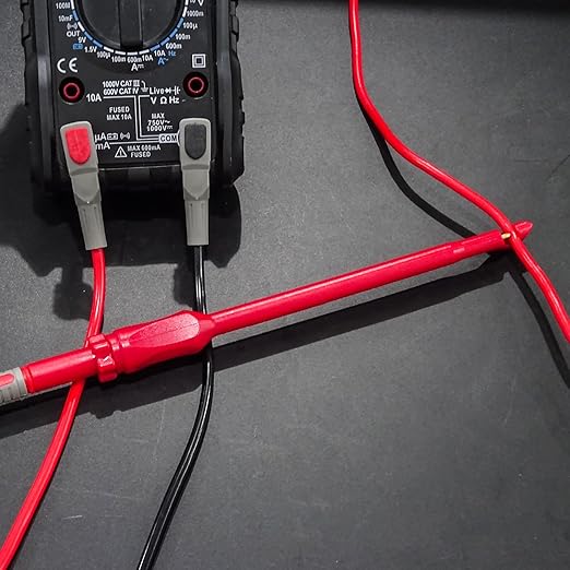 Goupchn Multimeter Automotive Test Leads Kit with Wire Piercing Clip Puncture Probes 4mm Banana Plug Extension Test Cable Set