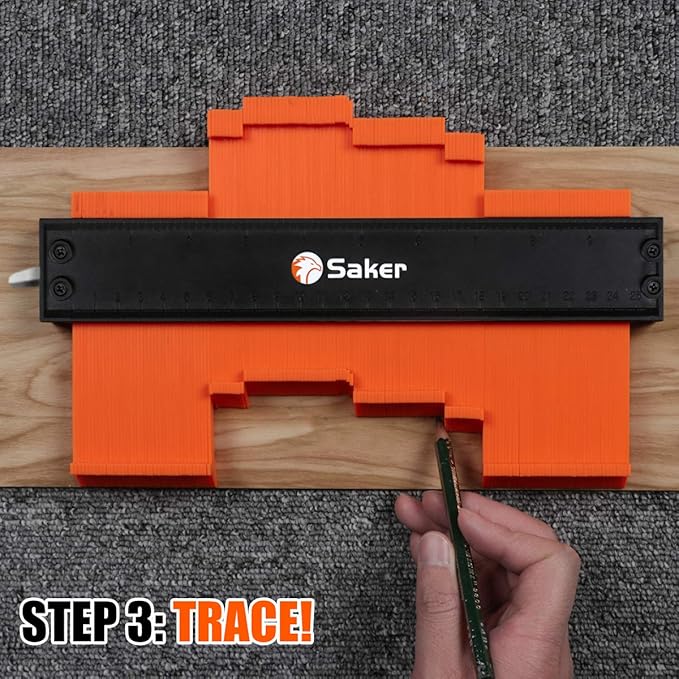 Saker Contour Gauge (10 Inch Christmas Packaging) Profile Tool- Adjustable Lock