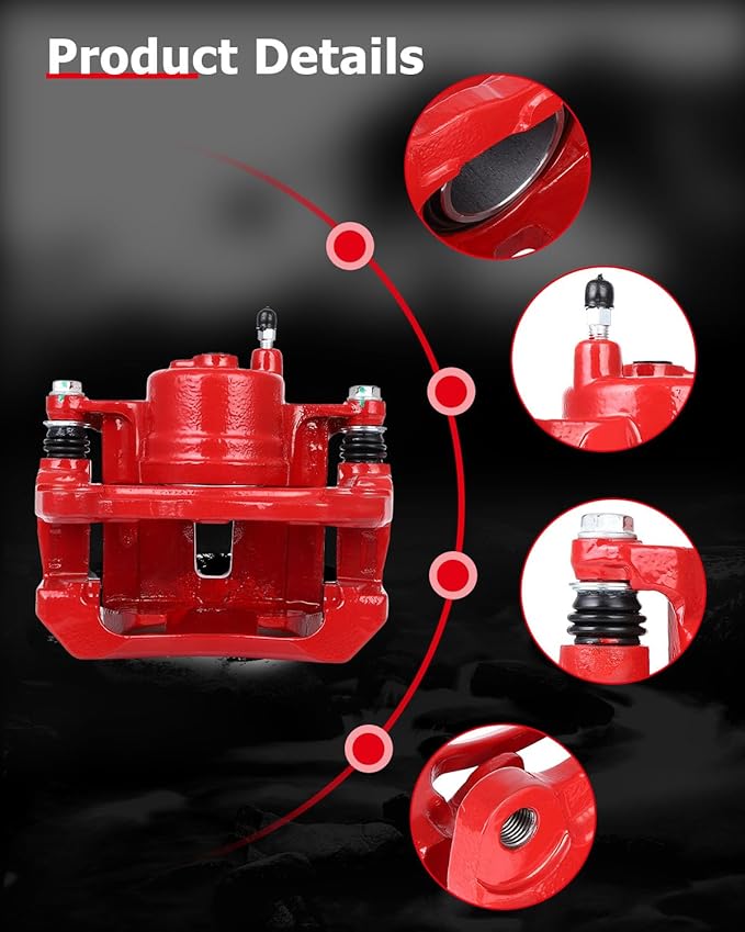 cciyu Front Right Brake Caliper Assembly w/Bracket 19B2699 2003-2008 For Pontiac For Vibe,2003-2008 For Toyota For Corolla,2003-2008 For Toyota For Matrix