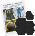 J.CARP 8PCS Nylon Repair Patches, Self Adhesive & Waterproof Patches, Nylon Repair Patches for Down Jacket, Clothing, Holes, Tents, Sleeping Bags, Umbrella, Etc(Black)