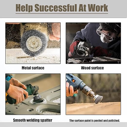9 Pcs Wire Brush Wheel for Drill, Wire Brush for Drill 1-Inch Crimped End Wire Brushes 1/4" Hex Shank for Paint-Surface and Small Spaces
