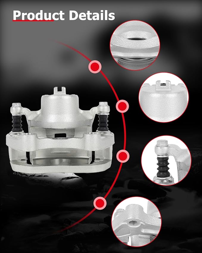 cciyu Front Right Brake Caliper Assembly w/Bracket 19B2691 2002 2003 2004 For Infiniti For I35,2002 2003 2004 2005 2006 For Nissan For Altima,2002 2003 For Nissan For Maxima