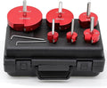 PVC Pipe Reamer, 6 Piece Plastic PVC Pipe Fitting Saver Kit Fit into Standard 1/2" Drills PVC Socket Saver Tool Contains 3/4inch, 1inch, 1-1/2inch, 2inch, 3inch, 4inch Head