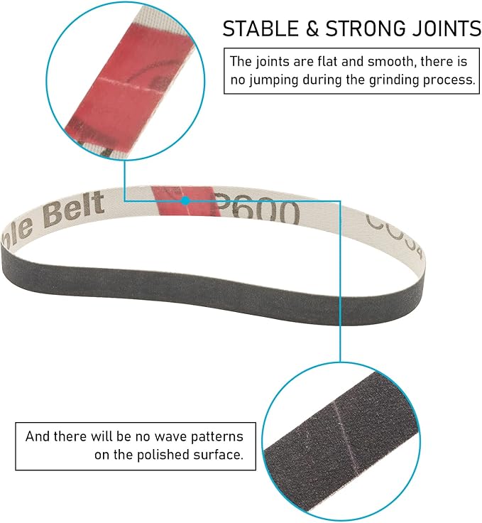 1/2" x 12" Knife Sharpener Sanding Belts,600 Fine Grit Knife Sharpening Belt for Official Work Sharp Knife & Tool Sharpener (WSKTS & WSKTS-KT/Mk.1 & Mk.2)
