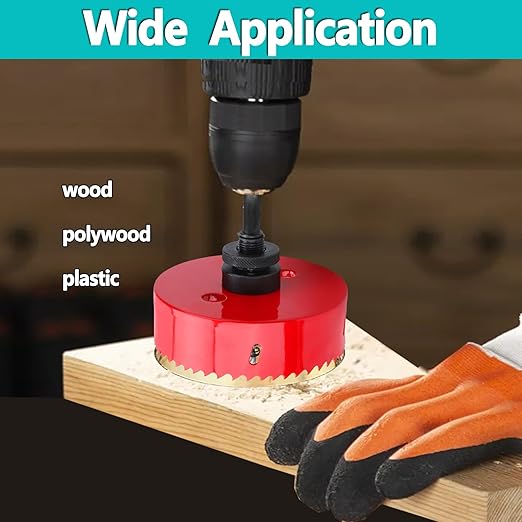 10.6 inch / 270mm Hole Saw with SDS Plus Arbor HSS Bi-Metal Hole Drilling Cutter for Wood Boards Plastic and Thin Metal (10.6 inch / 270mm)