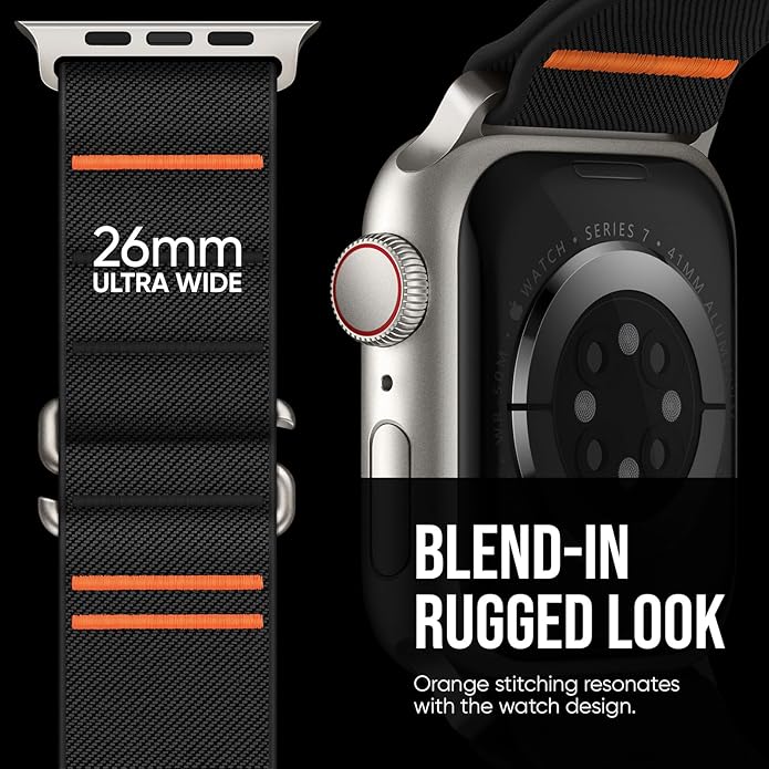 Suitisbest Sport Bands Compatible with Apple Watch Ultra Band 49mm 46mm 45mm 44mm 42mm 38mm 40mm 41mm Men Women, Stretchy Nylon Sport Loop Strap with S-Hook for iWatch Series 10 Ultra SE 9 8 7 6 5 4 3