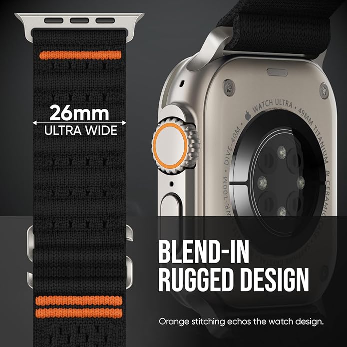 Suitisbest Sport Bands Compatible with Apple Watch Ultra Band 49mm 46mm 45mm 44mm 42mm 38mm 40mm 41mm Men Women, Stretchy Nylon Sport Loop Strap with S-Hook for iWatch Series 10 Ultra SE 9 8 7 6 5 4 3