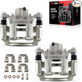 Torchbeam 2PCS Rear Driver and Passenger Side Brake Caliper for 2011-2014 Sonata, 2011-2014 Optima 2.4, 2015 Optima, 2015 Sonata, Disc Brake Caliper Assembly with Bracket Replace #19B6456+19B6457