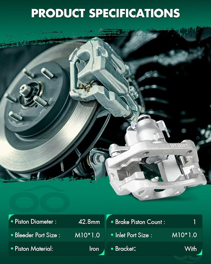 SCITOO 18B5213 Disc Brake Caliper Assembly with Bracket Fit For Ford For Flex 2009 For Lincoln For MKS 2009 2010 2011