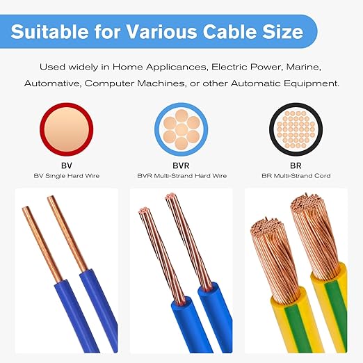 Nilight 1900PCS Wire Ferrule Terminals Kit AWG 22 20 18 16 14 12 10 Gauge Crimp Connectors Nylon Insulated Pin Cord End Insert Type for Single Double Electric