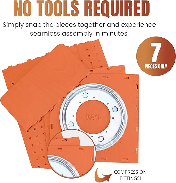 TORCHED DISPLAYS Rotating Pegboard Display… (Orange)