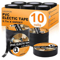 Wire Harness Tape 10 Rolls 3/4Inch*60Ft PVC Electrical Insulation Wrap Heat Resistant Waterproof Wiring Loom Cable Protection Self Adhesive Black