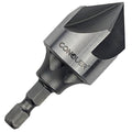 CONQUER Tools 5 Flute Metal Countersink Drill Bit, 87 Degree for 1/4'' Hex Shank Fit 5/32~29/32-inch(4~23mm) Beveling Chamfer Tool Holes Shaping Trimming, Inner/Pipe Reamer