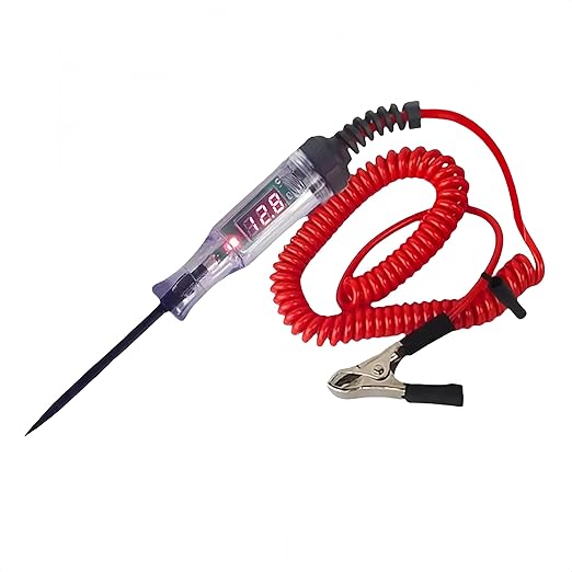 Upgraded Automotive Test Light 3-48V DC Digital LED Circuit Tester, Heavy Duty Light Tester with Voltmeter & Dual Color Polarity Indicate Light, Auto Voltage Tester Electric Light Test Pen