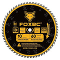 FOXBC 10 Inch Thin Kerf Fine Finish Crosscut Table Saw Blade, 60-Tooth ATB, with 5/8-Inch Arbor