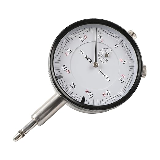 HFS(R) 0-1/4" Dial Indicator Lathe Tool High Precision, 0.25" Range, 0.0005" Graduation Interval