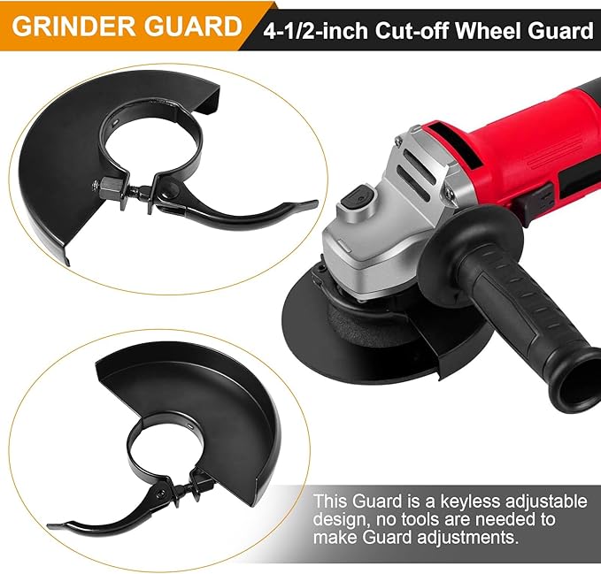 6.45" Angle Grinder Guard for 6" 5" 4-1/2" 4" Grinder Blades Wheel Disc 397661-01 Metal Adjustable Protective Cover Shield Replacement Fits for Dewalt Milwaukee Makita Metabo Bosch RYOBI Grinders