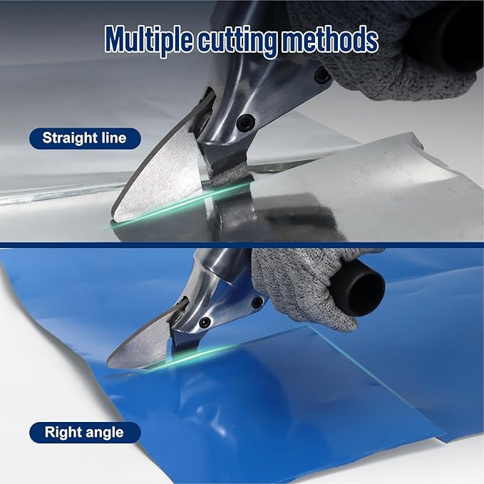 VlOXO Metal Shears Drill Attachment,Sheet Metal Cutter with 360 Degree Pivoting Handle Professional Sheet Metal Tools for Cut Steel, Sheet Metal Cutter Drill Attachment Can Curved and Straight Cutting