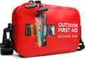 152 PCS Waterproof First Aid Kit, Portable Small Boat Dry Bag Bug Out Bag, Emergency Medical Kit Ideal for Boating, Camping, Fishing, Kayaking, Floating, Red
