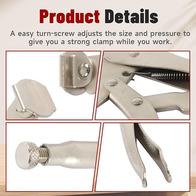 findmall 11 Inch Locking C-Clamp 5Pack Locking Pliers Adjustable Welding Clamps Vise W/Regular Tip and Swivel Pad for Shop Home Farm and Automotive