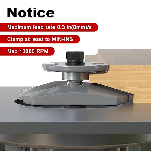 Professional Bevel Raised Panel with Back Cutter Router Bits 1/2 Inch Shank for Cove-Cut and Making Cabinet Door, 3-1/2 Inch Diameter, Used in Combination with Rail and Stile Router Bits
