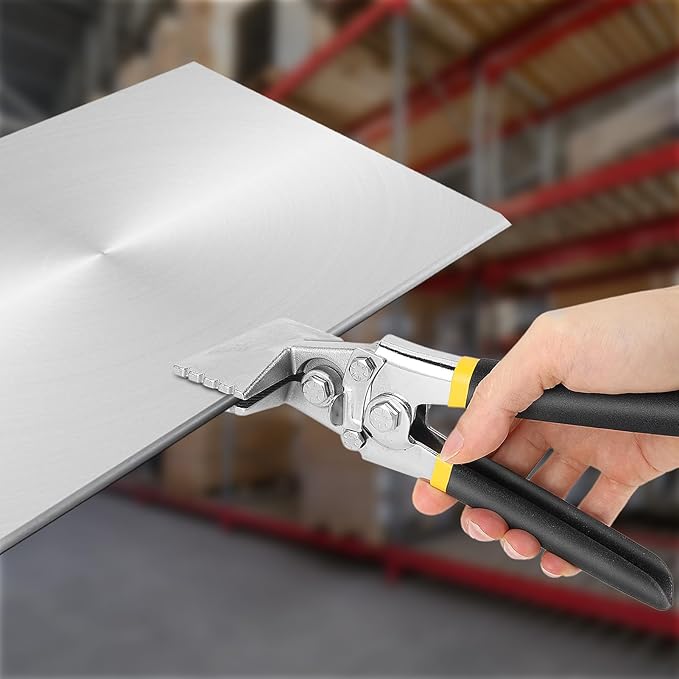 Hand Seamers Sheet Metal Tools,3 Inch Sheet Metal Bender Offset Handles Carbon Steel Straight Jaw Sheet Metal for Door, Bending, Seaming and Flattening Metal