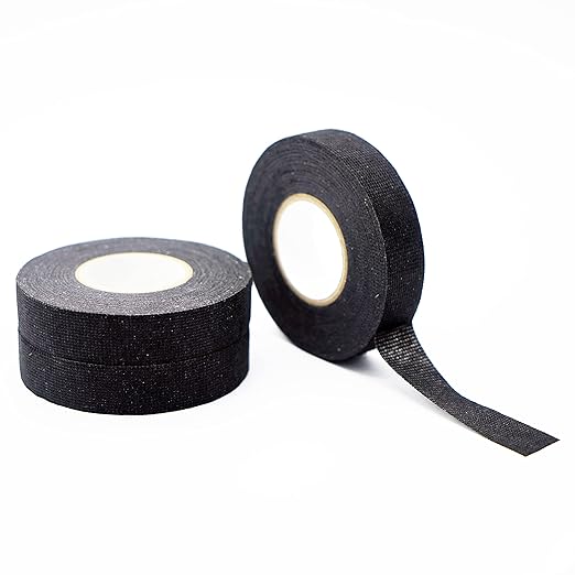 10-Roll Wire Harness Tape 3/4"×49' – Automotive Electrical Cloth Tape, Hand-Tear, No Residue