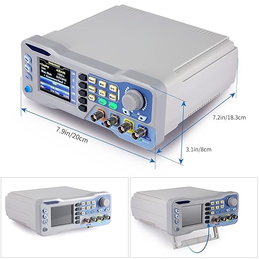 Koolertron DDS Signal Generator Counter, 2.8in Screen Display 60MHz High Precision Dual-Channel Arbitrary Waveform Generator Frequency Meter 275MSa/s Function Generators for Scientific,Laboratories