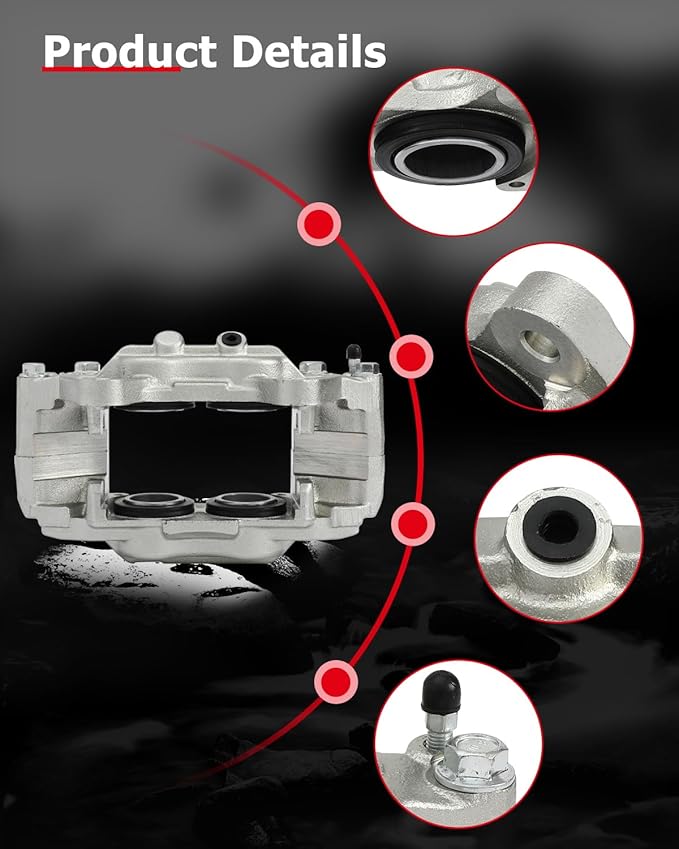 cciyu Front Left & Right Brake Calipers Assembly 192713 192712 2003-2005 For Toyota For 4Runner,2001-2007 For Toyota For Sequoia,2000-2006 For Toyota For Tundra