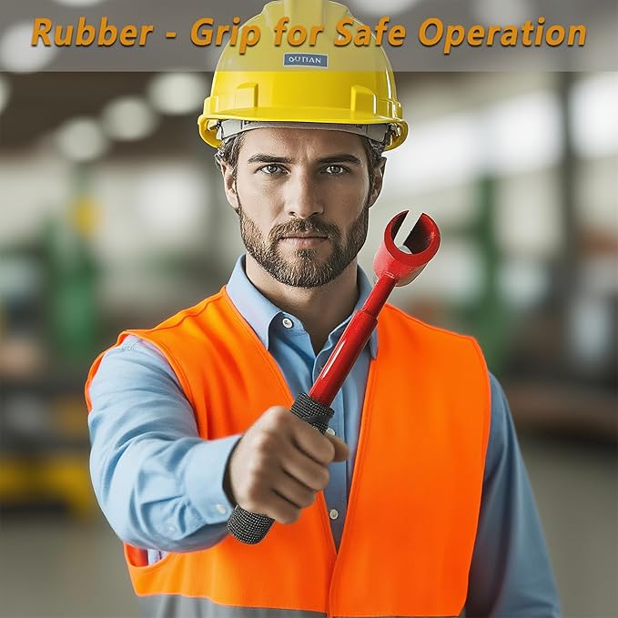 8-12in Telescopic Steel Door Hinge Adjustment Tool with Rubber Grip & 4 - Head Punch Set for Door Hinges