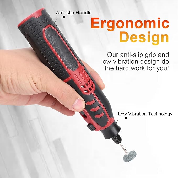 Mini Cordless Rotary Tool Kit, 6-Speed and USB Charging with 138 Accessories, Multi-Purpose 4.2V Power Rotary Tool for Sanding, Polishing, Drilling, Etching, Engraving, DIY Crafts